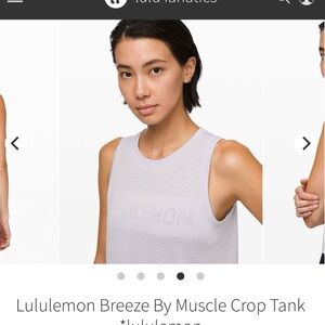 Lululemon Breeze By Muscle Crop Tank